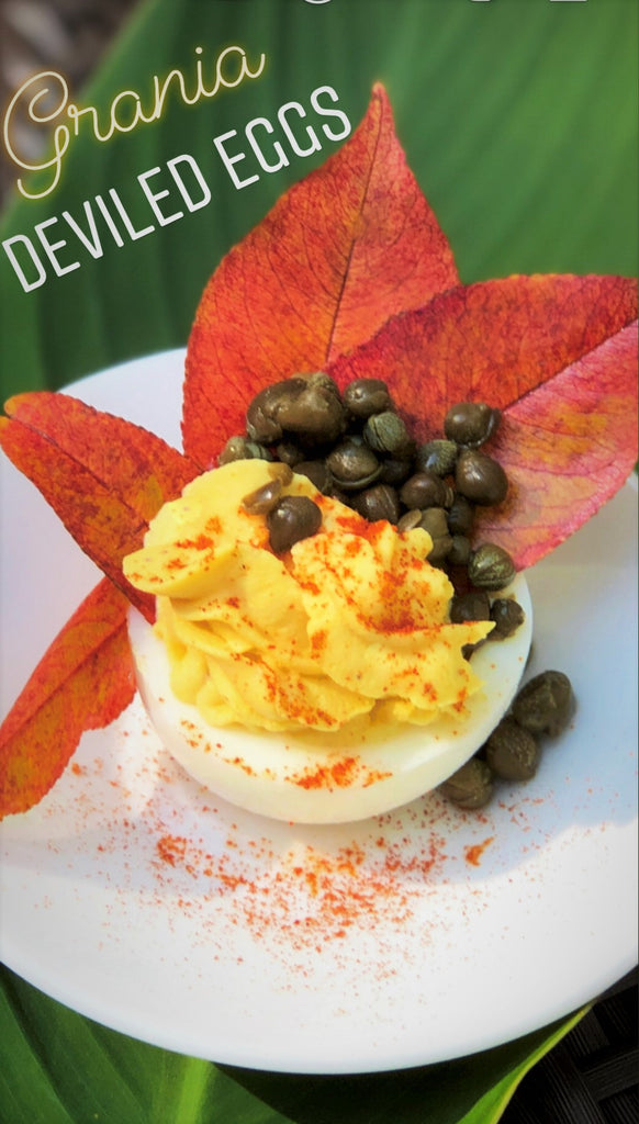 Autumn Nutmeg Deviled Eggs-Perfect Fall Hors d'oeuvre