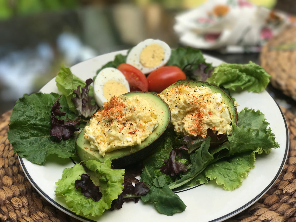 EGG SALAD STUFFED AVOCADO
